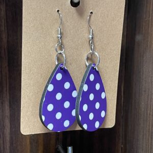 Purple Dots Earings
