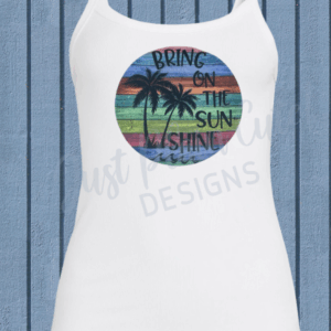 Bring on the Sunshine Graphic Cami - White