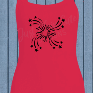 Patriotic Fireworks Graphic Cami Top - Red
