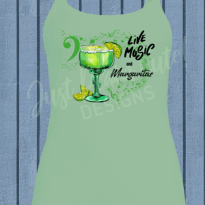 Live Music & Margaritas Graphic Cami - Mint Green