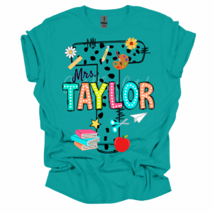 Teacher (Personalized w Last Name) Short Sleeve Tee