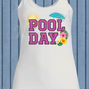 Pool Day Graphic Tank Top - White