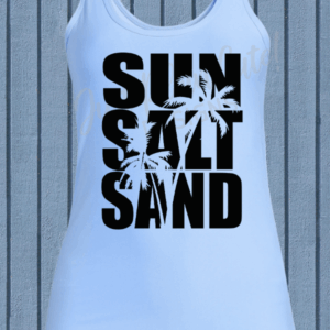 Sun Salt & Sand Graphic Summer Tank Top - Blue