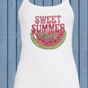 Sweet Summer Time Graphic Cami - White
