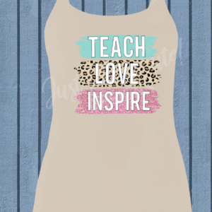 Teach Love Inspire Graphic Cami - Cream