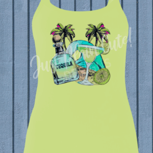 Tequila Beach Graphic Cami - Celery Green