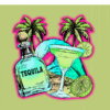 Tequila Beach Graphic Cami - Celery Green - Image 2