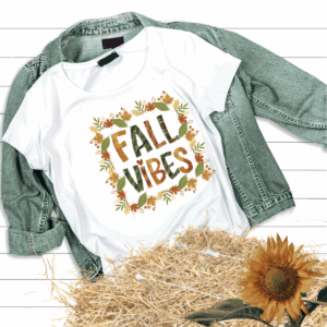 Fall Vibes Vintage-Look Short Sleeve Adult Tee