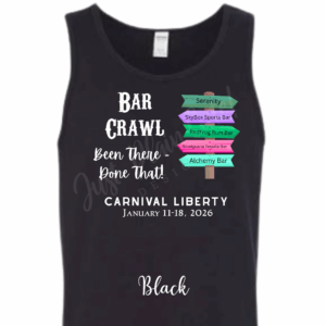 CUSTOM - Carnival Liberty Bar Crawl Tank Jan 11, 2026 (Black)