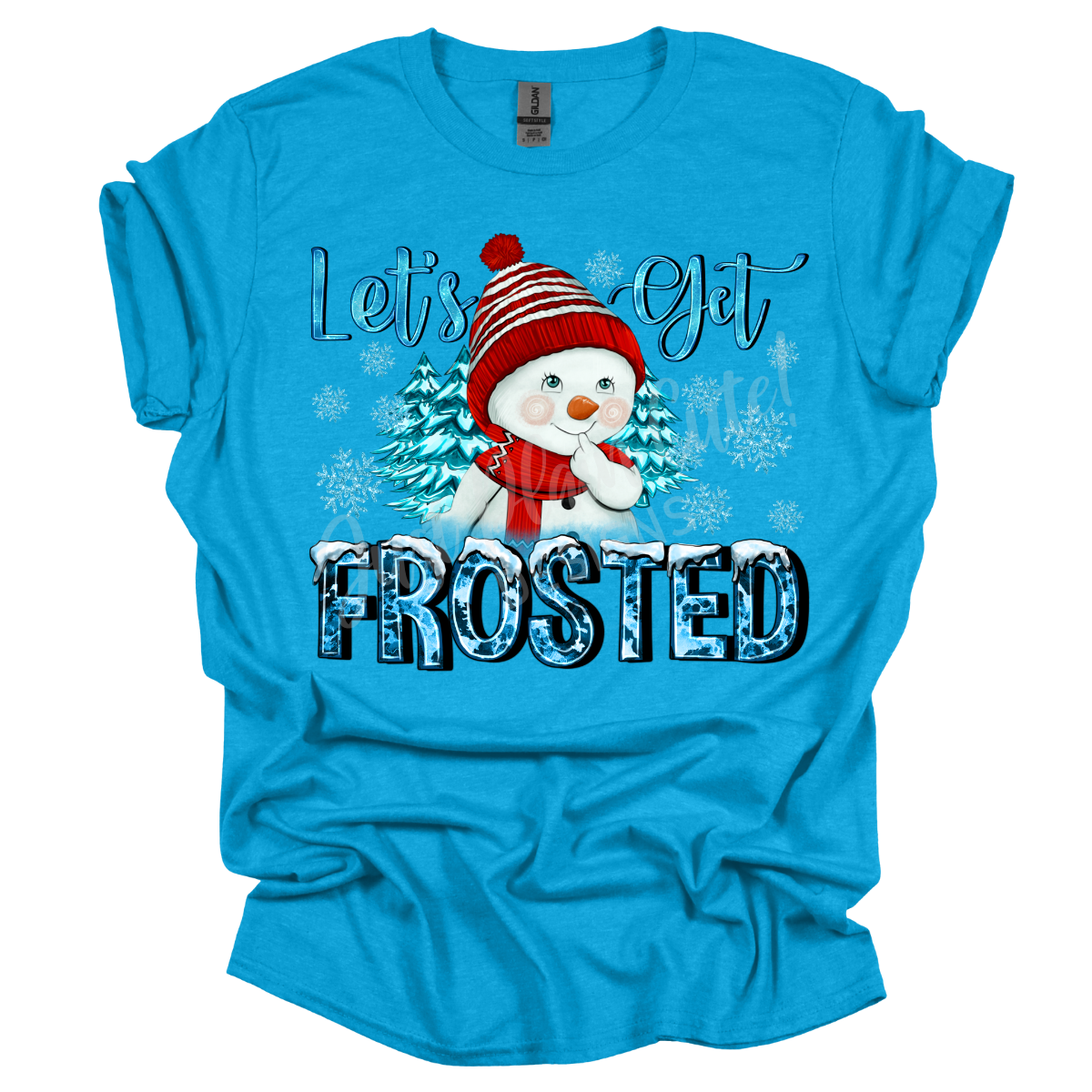 Let's Get Frosted Snowman Short Sleeve Adult Tee