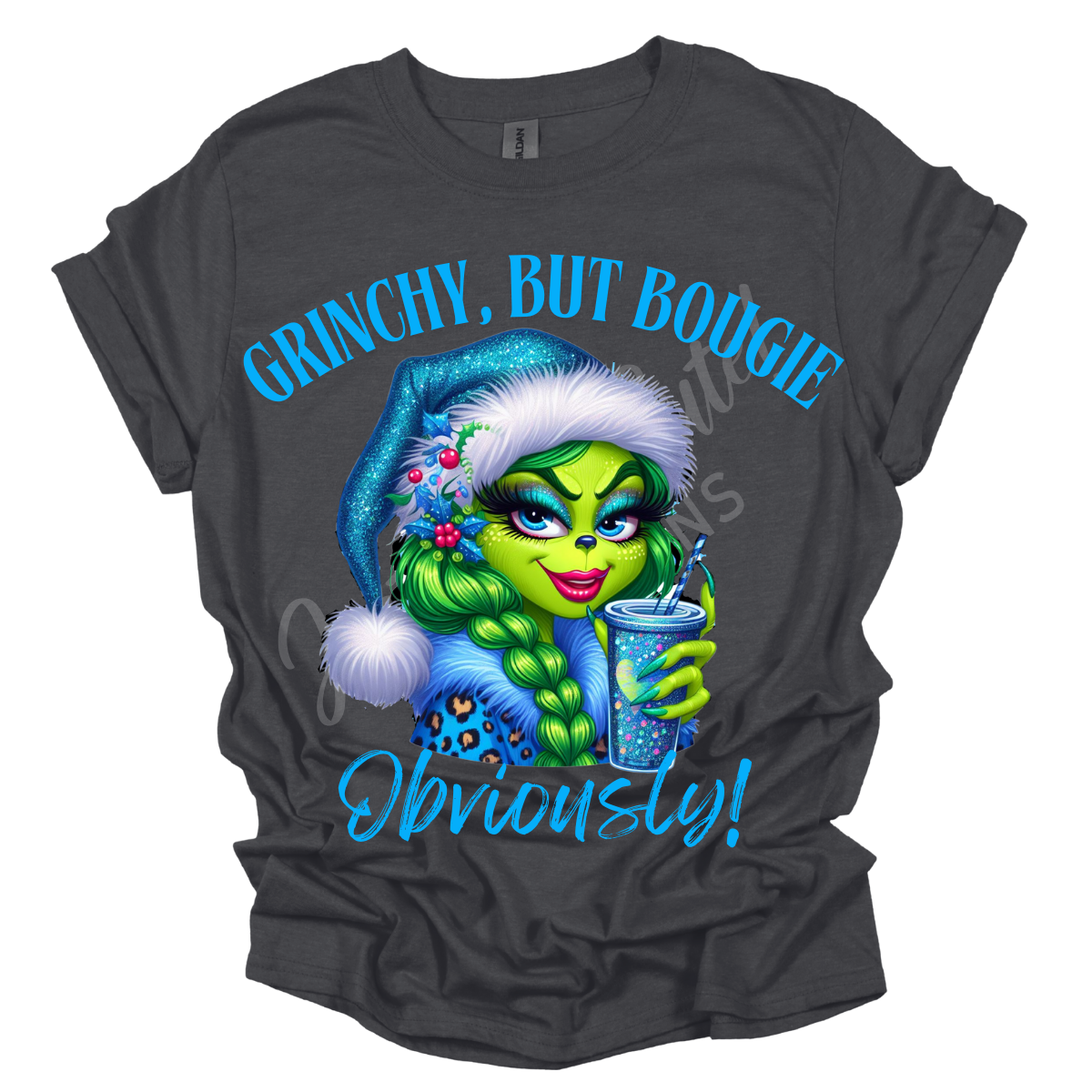 Bougie Grinch Long/Short Sleeve Adult Tee - Image 2