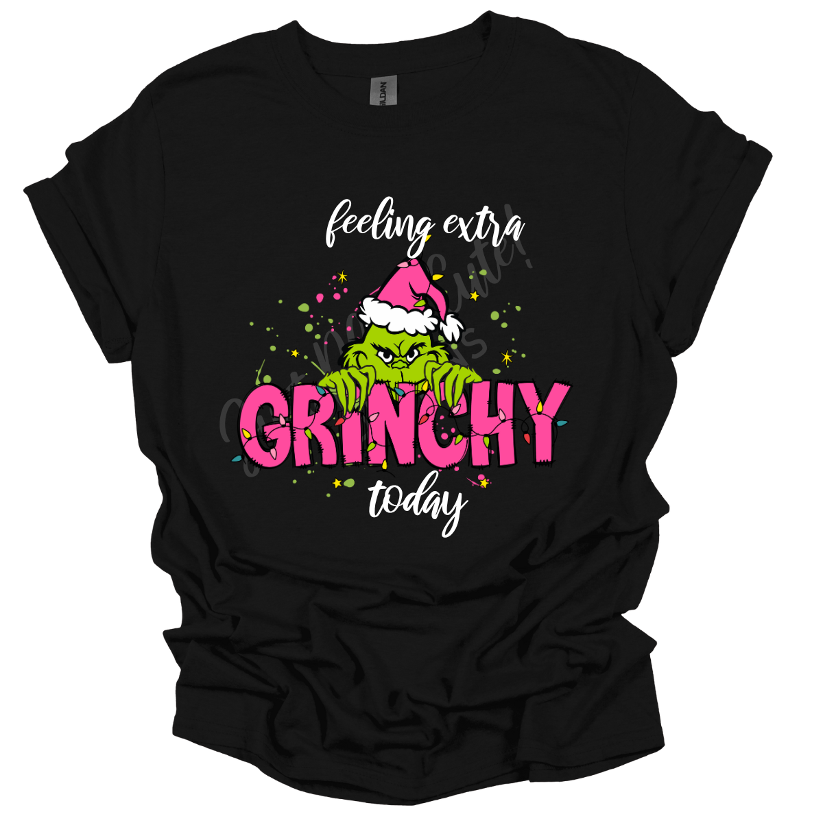 Feeling Extra Grinchy Today Short/Long Sleeve Adult Tee - Image 2