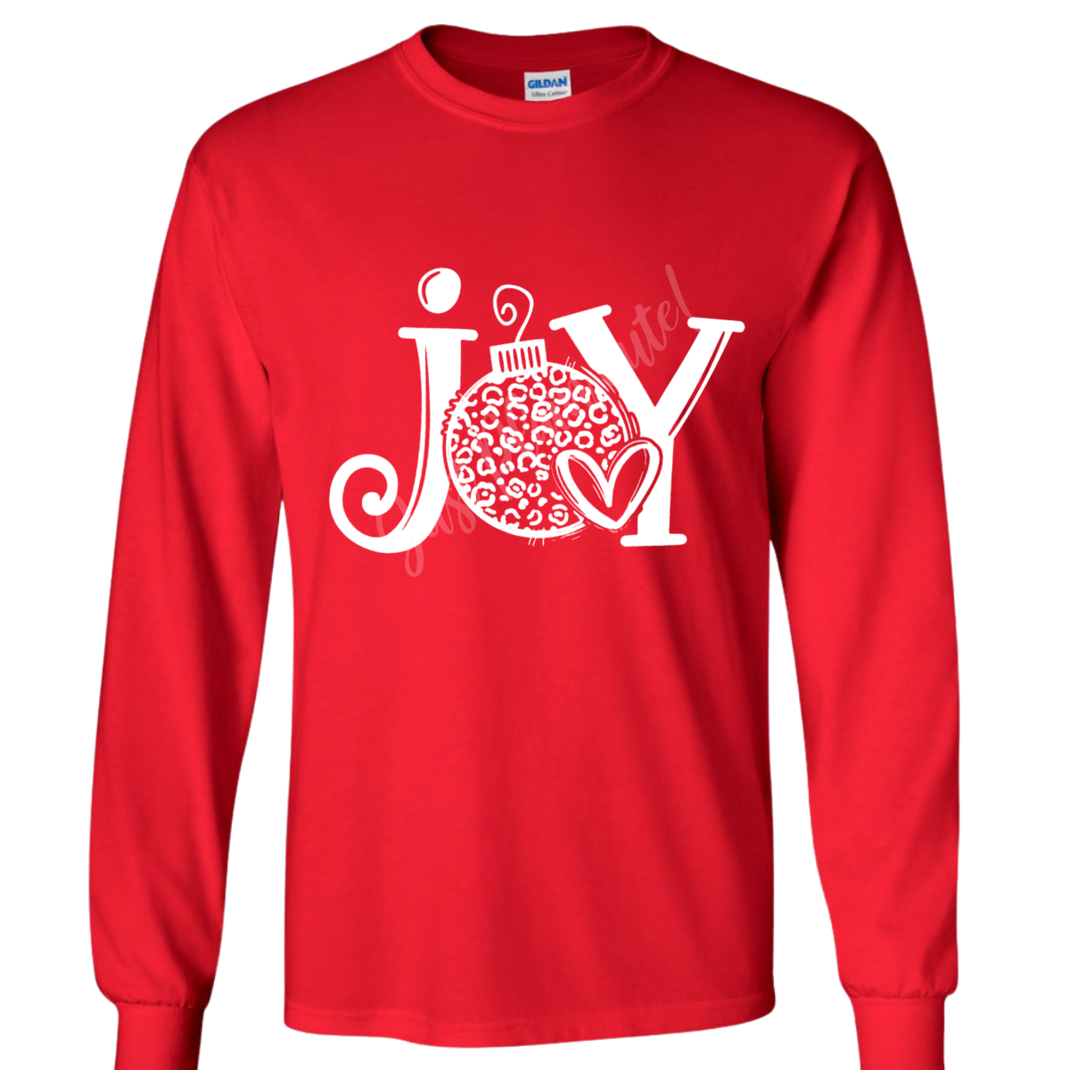 Joy Red Long Sleeve Adult Tee