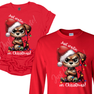 Just Waitin' on Christmas Short/Long Sleeve Adult Tee