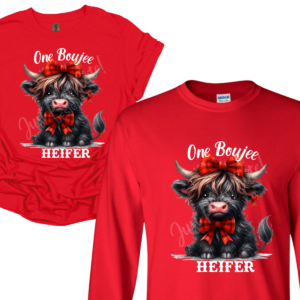 One Boujee Heifer Short/Long Sleeve Adult Tee