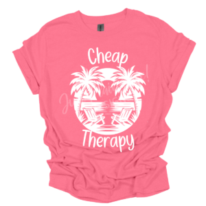 Cheap Therapy Coral Unisex Adult Tee