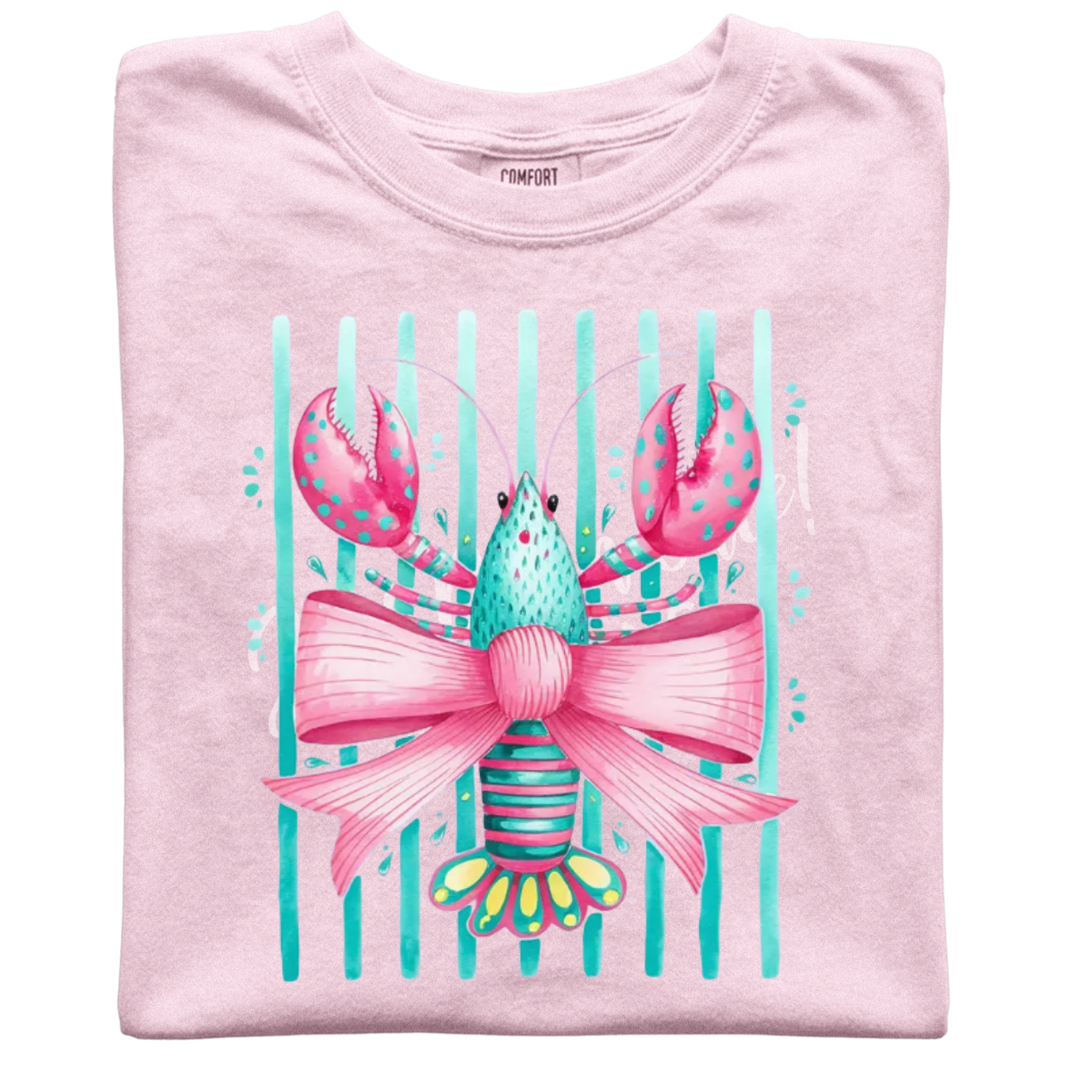 Summer Ocean Stripes Short Sleeve Adult Tee - Comfort Colors - Image 6