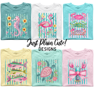 Summer Ocean Stripes Short Sleeve Adult Tee - Comfort Colors